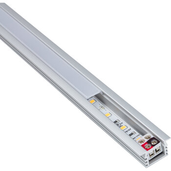 Task Lighting Radiance Series 8-5/8'' Length 12-Volt Accent Output Linear Fixture, 69 Lumens, Fits 12'' Wall Cabinet, 2 Watts, Recessed 002XL Profile, Single-White, Cool White 4000K, Angle Product View