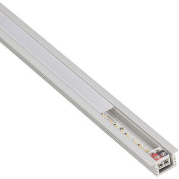Task Lighting TandemLED Series 5-1/8'' Length 24-Volt Standard Output Linear Fixture, 96 Lumens, Fits 9'' Wall Cabinet, 3 Watts, Recessed 002XL Profile, Tunable-White 2700K-5000K, Angle Product View