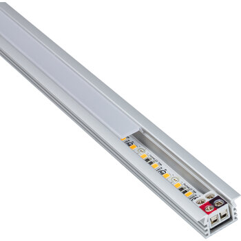 Task Lighting Vivid Series 8-5/8'' Length 12-Volt Standard Output Linear Fixture, 129 Lumens, Fits 12'' Wall Cabinet, 3 Watts, Recessed 002XL Profile, Single-White, Soft White 3000K, Angle Product View