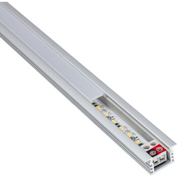 Task Lighting Vivid Series 8-5/8'' Length 12-Volt Standard Output Linear Fixture, 129 Lumens, Fits 12'' Wall Cabinet, 3 Watts, Recessed 002XL Profile, Single-White, Cool White 4000K, Angle Product View