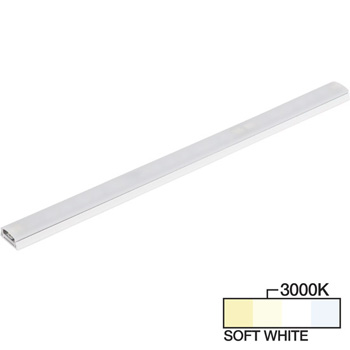 Task Lighting sempriaLED® SG9 Series 6" - 48" LED Strip Light Fixture, Higher Light Output, White Mount, Soft White 3000K
