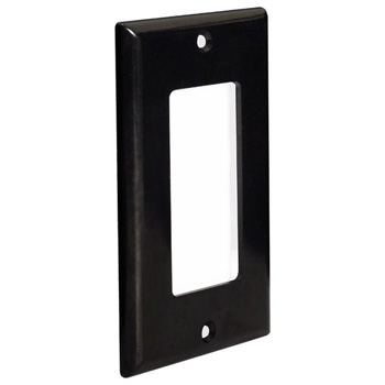 Decora Style Wall Plate, Black Angle View