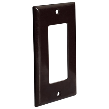 Decora Style Wall Plate, Brown Angle View