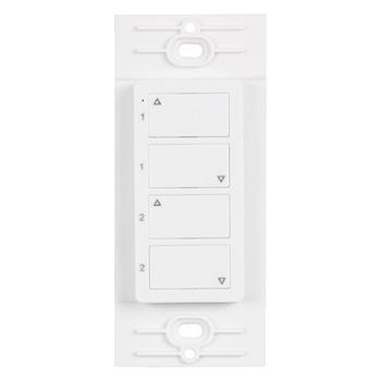 Task Lighting illumaLED™ Quattro Series Wireless 2-Zone Duo LED Controller in White, 1-5/16" W x 3/8" D x 2-5/8" H
