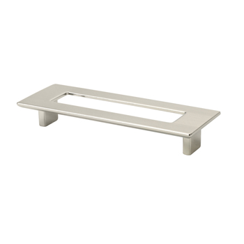 Topex Rectangular Pull with Hole in Polished Satin Nickel