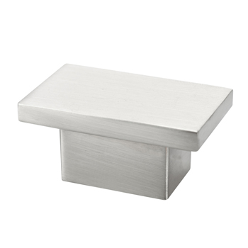 Topex Small Rectangular Knob in Stainless Steel Style
