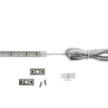 Tresco by Rev-A-Shelf 12VDC FineLine LED Linkable 22" Single Stick, 2.4W/Ft.,Nickel
