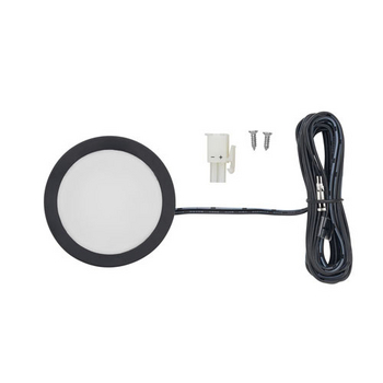 Tresco 3W 5000K Black LED Pockit w/Surface Mount Ring, Frosted Glass