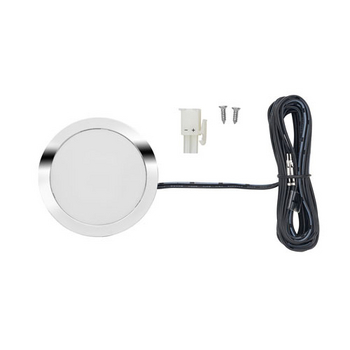 Tresco 3W 5000K Chrome LED Pockit w/Surface Mount Ring, Frosted Glass