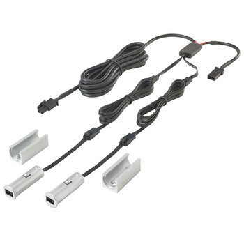 TR-L-RSDS2-NI-1: 12 / 24VDC 60W/96W Round Two Door Sensor, Nickel