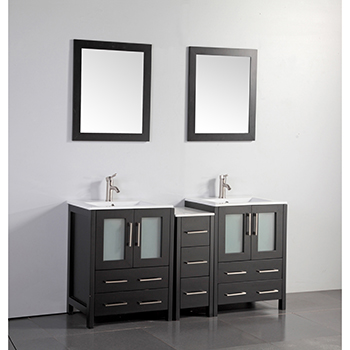 60 Inch Double Sink Bathroom Vanity Set