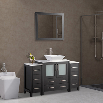 54 Inch Single Sink Bathroom Vanity Set