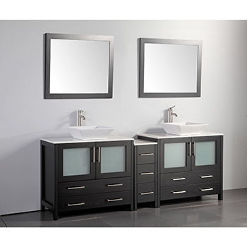 84 Inch Double Sink Bathroom Vanity Set