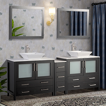 84 Inch Double Sink Bathroom Vanity Set