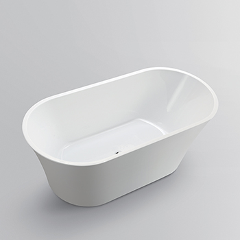 63" Acrylic Freestanding bathtub with UPC Certified Polished Chrome Pop-up Drain and Adjustable Leveling Legs