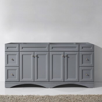 Virtu USA Talisa Collection 72" Double Bathroom Vanity Cabinet in Grey
