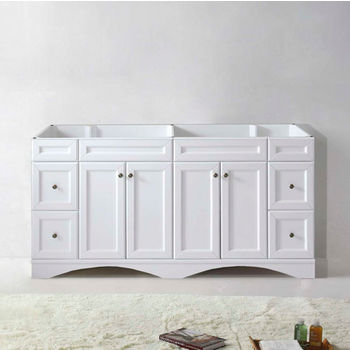 Virtu USA Talisa Collection 72" Double Bathroom Vanity Cabinet in White