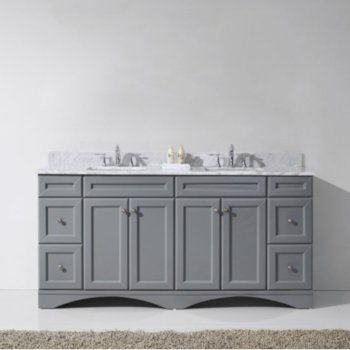 Grey Front View w/ Square Sink w/ No Mirror