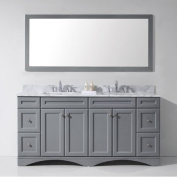 Grey Front View w/ Square Sink