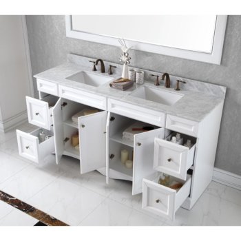 White Opened View w/ Square Sink