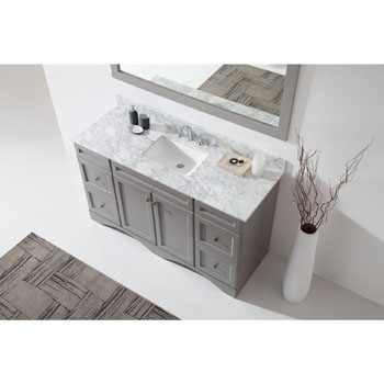 Grey, Square Sink Set Top Open View