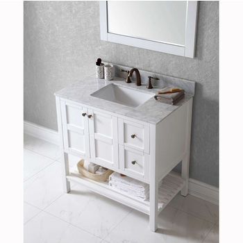 Virtu USA 36'' Winterfell Single Sink Bathroom Vanity Set in White