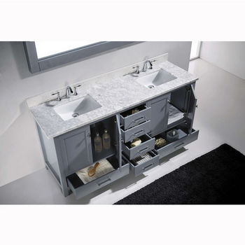 Virtu USA Caroline Avenue 72" Double Sink Bathroom Vanity Set