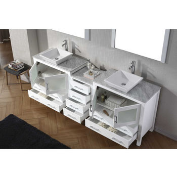 Virtu USA Dior 78" Double Sink Bathroom Vanity Set