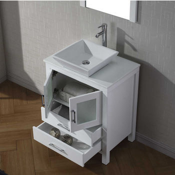 Virtu USA 28'' Dior Single Sink Bathroom Vanity Cabinet