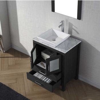 Virtu USA Dior 28" Single Sink Bathroom Vanity Set