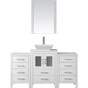 Virtu USA Dior 60" Single Sink Bathroom Vanity Set