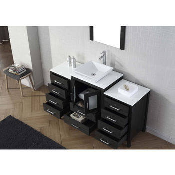 Virtu USA Dior 60" Single Sink Bathroom Vanity Set