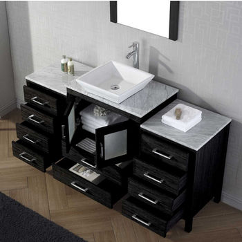 Virtu USA Dior 64" Single Sink Bathroom Vanity Set