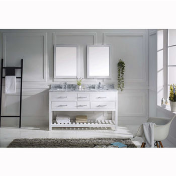 Virtu USA Caroline Estate 60" Double Bathroom Vanity Set