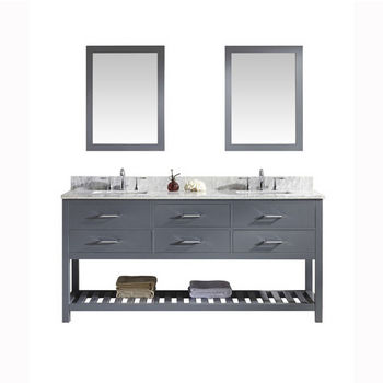 Virtu USA Caroline Estate 72" Double Sink Bathroom Vanity Set
