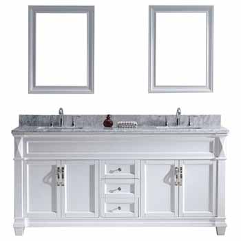Virtu USA Victoria 72" Double Bathroom Vanity Cabinet Set