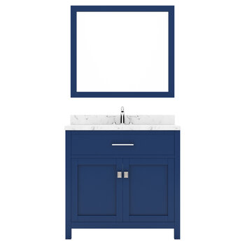 French Blue, Cultured Marble Quartz Top with Round Sink