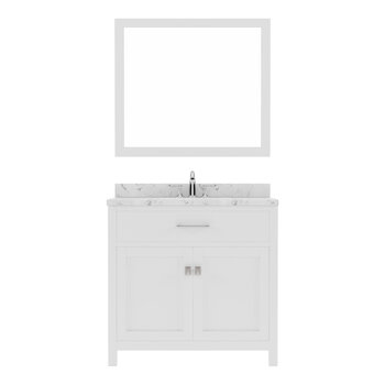 White, Cultured Marble Quartz Top with Round Sink