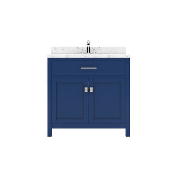 French Blue, Cultured Marble Quartz Top with Square Sink