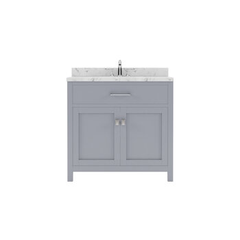 Grey, Cultured Marble Quartz Top with Square Sink