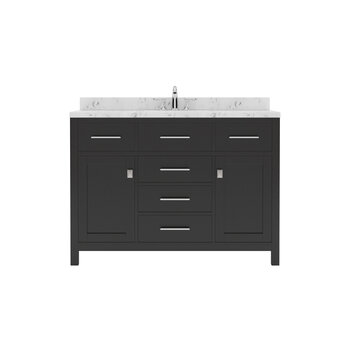 Espresso, Cultured Marble Quartz Top with Round Sink