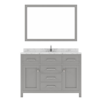 Cashmere Grey, Cultured Marble Quartz Top with Square Sink