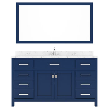 French Blue, Cultured Marble Quartz Top with Round Sink