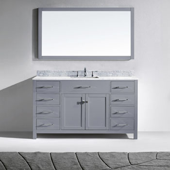 Grey w/ Square Sink - Front View