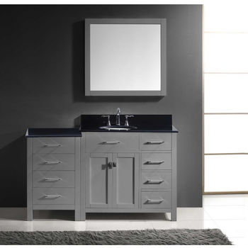 Virtu USA Caroline Parkway 57" Single Bathroom Vanity Cabinet Set