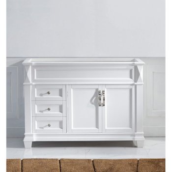 Virtu USA Victoria 48" Vanity Base Cabinet Only in White, 47-3/16" W x 21-11/16" D x 34-1/8" H