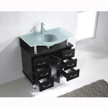 Bath Vanities Vincente 32 Single Bath Vanity By Virtu Usa Kitchensource Com