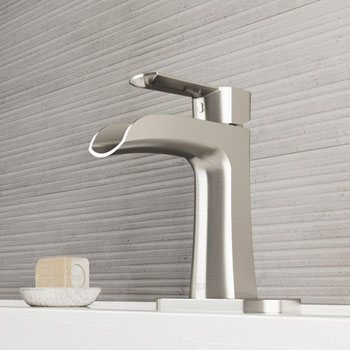 Brushed Nickel Faucet with Deck Plate 