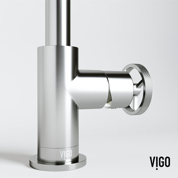 Vigo Cass Oblique Collection Brushed Nickel Round Handle View