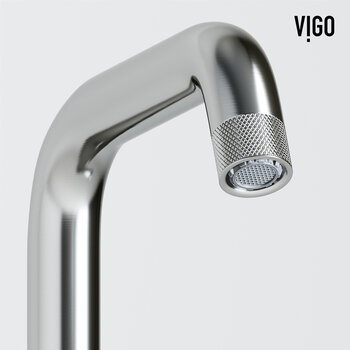 Vigo Cass Oblique Collection Brushed Nickel Close Up View